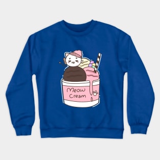 Meow cream Crewneck Sweatshirt